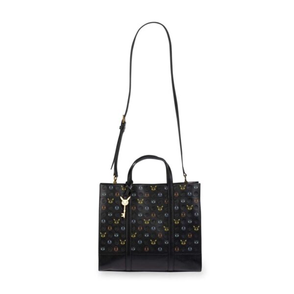 Pokémon Center × Fossil: Kanto First Partners Black Leather Carmen Shopper Bag - Image 6