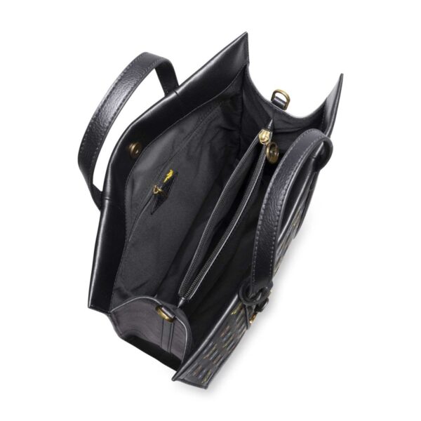 Pokémon Center × Fossil: Kanto First Partners Black Leather Carmen Shopper Bag - Image 4