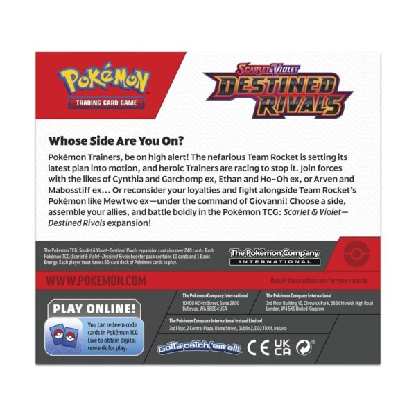 Pokémon TCG: Scarlet & Violet-Destined Rivals Booster Display Box (36 Packs) - Image 2