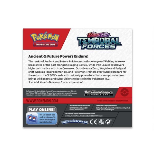 Pokémon TCG: Scarlet & Violet-Temporal Forces Booster Display Box (36 Packs) - Image 3